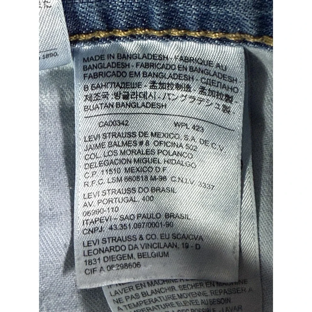 Levis 569 Jeans Blue Relaxed Straight Fit Light Wash Mens Size 34x32 FITS 36x32